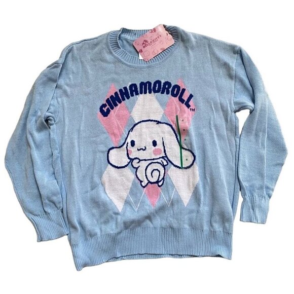 Target Women's Sanrio Cinnamoroll Graphic Sweater Light Blue Size Medium  SB - Picture 1 of 9